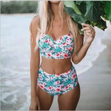 Ladies Swimsuit Fashion Print Ladies Split Swimsuit-1