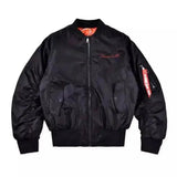 Bomber Jacket with Zip Pockets and Sleeve Detail-1