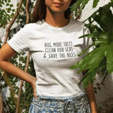 Eco-Friendly Message T-Shirt-White-1