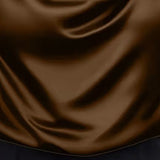 Shiny Cowl Neck Ruched Blouse