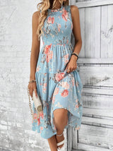 Floral Print Layered Hem Maxi Dress for Women | Beach & Vacation Ready