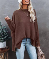 Lovemi -  Women's Casual Off-the-shoulder Batwing Long Sleeve Pullover Sweater