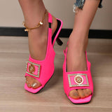 Lovemi -  Square Toe High Heel Sandals