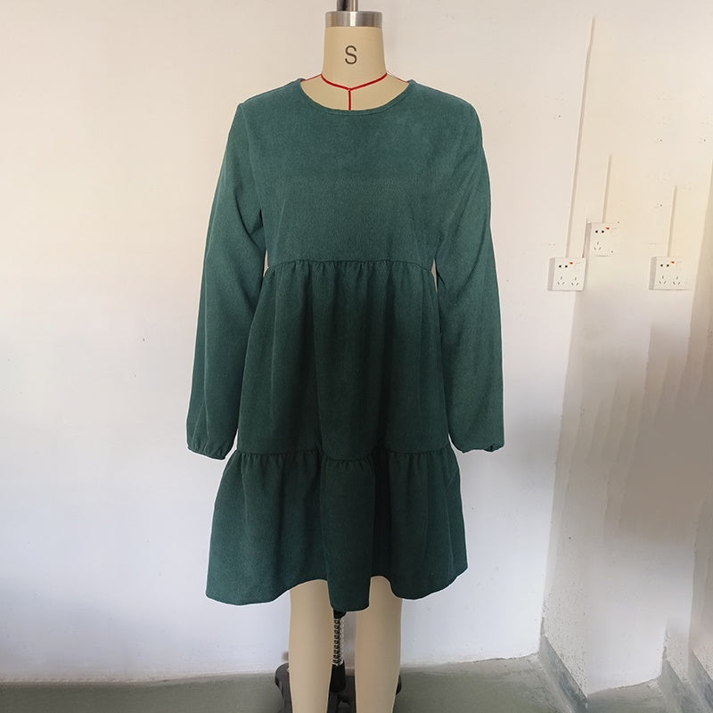 Corduroy A-Line Mini Dress