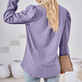 Puff Sleeve V-Neck Blouse