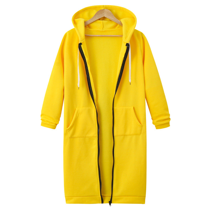 Hooded Fleece Longline Jacket