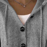 Button Down Hoodie Cardigan