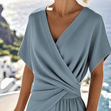 V-Neck 2-Piece Lounge Set