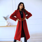 Chic Double-Breasted Woolen Coat