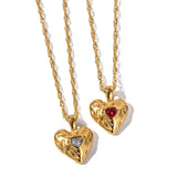 Collier en forme de coeur en alliage avec diamant, collier de Style INS à la mode, amour pour la saint-valentin