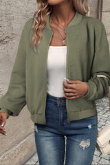 Black Leather Bomber Jacket