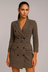 Automne et hiver - Mode pour femmes - Manches longues avec double ceinture