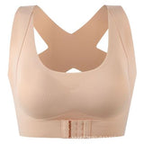 Women's Push-Up Bra with Posture Corrector | Front Closure Cross-Back Bralette