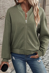 Black Leather Bomber Jacket