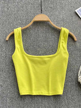 Lovemi -  Tank Top Women Sexy Backless Y2k Top Slim Fit Bottoming Blouse Solid Crop Top Sleeveless Camis Mujer