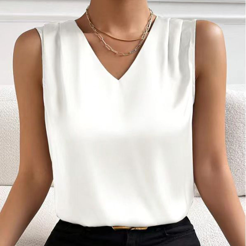 Satin V-Neck Camisole Tank