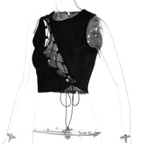 Lovemi -  Chest Cutout Strap Sexy Vest