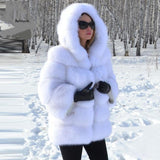 Chic Minimalist Patchwork Fur Jacket