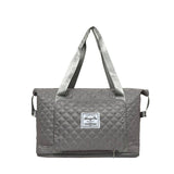 Lovemi -  Foldable Travel Duffle Bag With Rhombus Sewing Design Large Capacity Fitness Handbag Portable Versatile Shoulder Bags Expandable Organizer