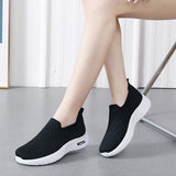 Lovemi -  Casual Mesh Shoes Sock Slip On Flat Shoes For Women Sneakers Casual Soft Sole Walking Sports Shoe