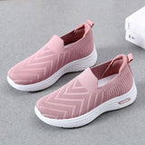 Lovemi -  Casual Mesh Shoes Sock Slip On Flat Shoes For Women Sneakers Casual Soft Sole Walking Sports Shoe