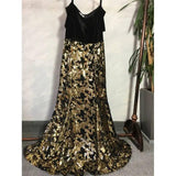 African Fashion Party Dress Sequined Sexy Evening Dresses-Black-5