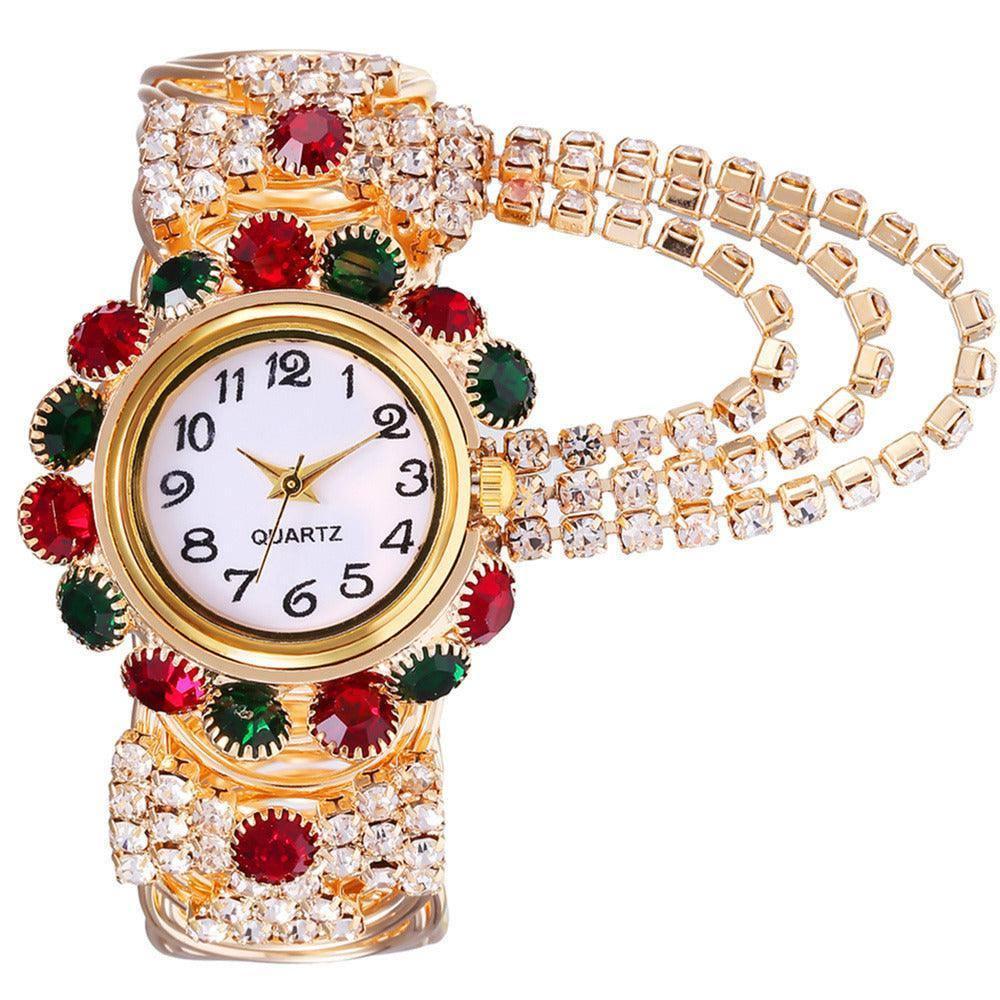 All-match Ladies Diamond Claw Chain Quartz Watch-Indian-8
