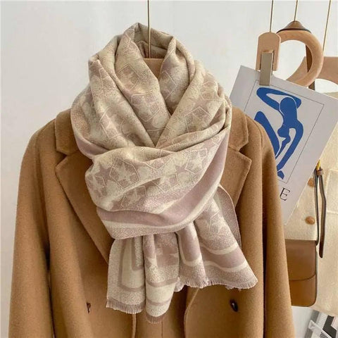 Autumn And Winter Five-pointed Star Warm Scarf Female Long-10