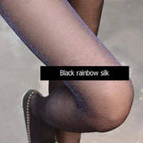 Autumn Solid Color Thin Panty Stockings-Black color-5
