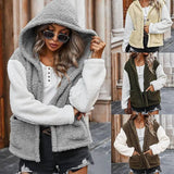 Autumn/winter matching hooded coat-1