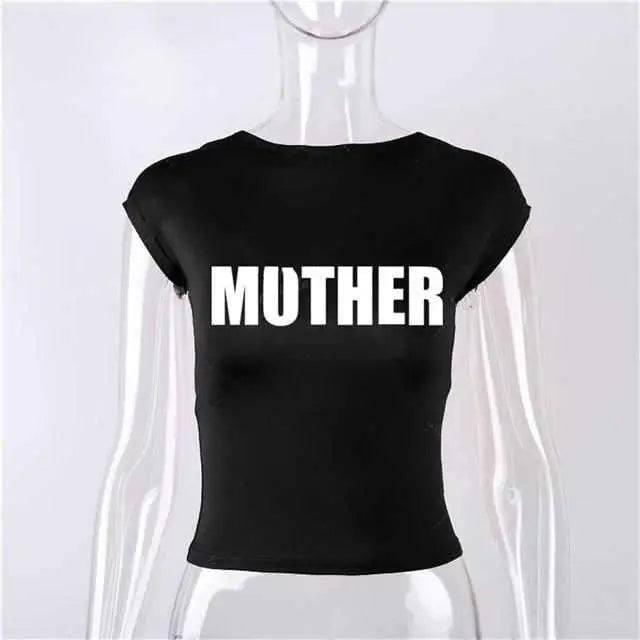 Backless Short Sleeve White Y2K Clothes Crop Top Women Aesth-Black-5