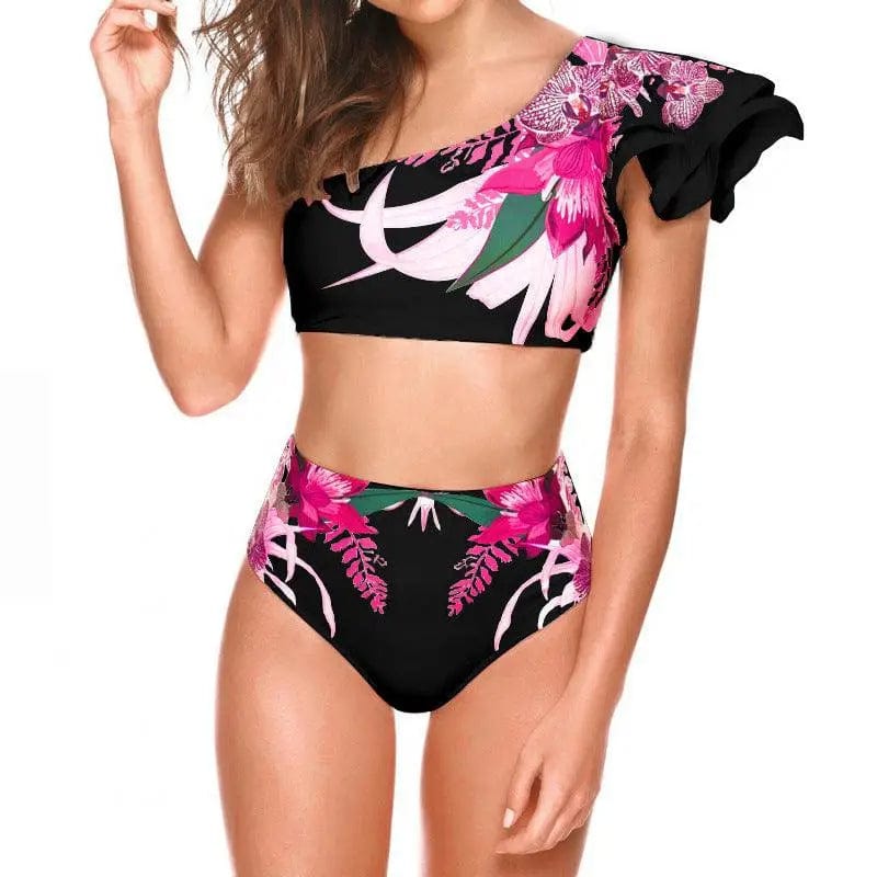 LOVEMI  Bikinis Black / S Lovemi -  Women's Sexy Two-piece Swimwear Floral Print Swimsuit Bikini
