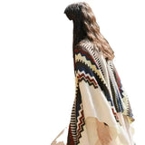 Bohemian Style Tassel Cape Knitted Warm Scarf-2