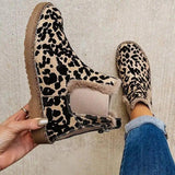 LOVEMI  Boots Lovemi -  Leopard Shoes Warm Plush Ankle Boots For Women