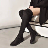 LOVEMI  Bottes Lovemi -  Women Fleece Flat Elastic Over Knee Slim Boots