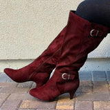 LOVEMI  Bottes Wine red / 4 Lovemi -  Western Boots Winter Shoes Wide Calf Long Boots For Women