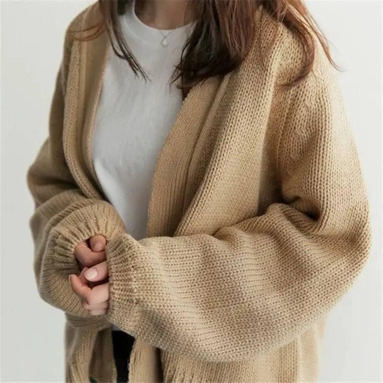 Cardigan sweater-Khaki-6