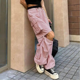 Cargo Pants For Women With Pockets Going Out Zipper Y2K-2
