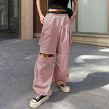 Cargo Pants For Women With Pockets Going Out Zipper Y2K-5