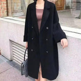 Cashmere woolen coat-Black-4