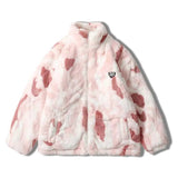 LOVEMI - Chaos Tie Dyed Stand Collar Cashmere Coat For Men And Women