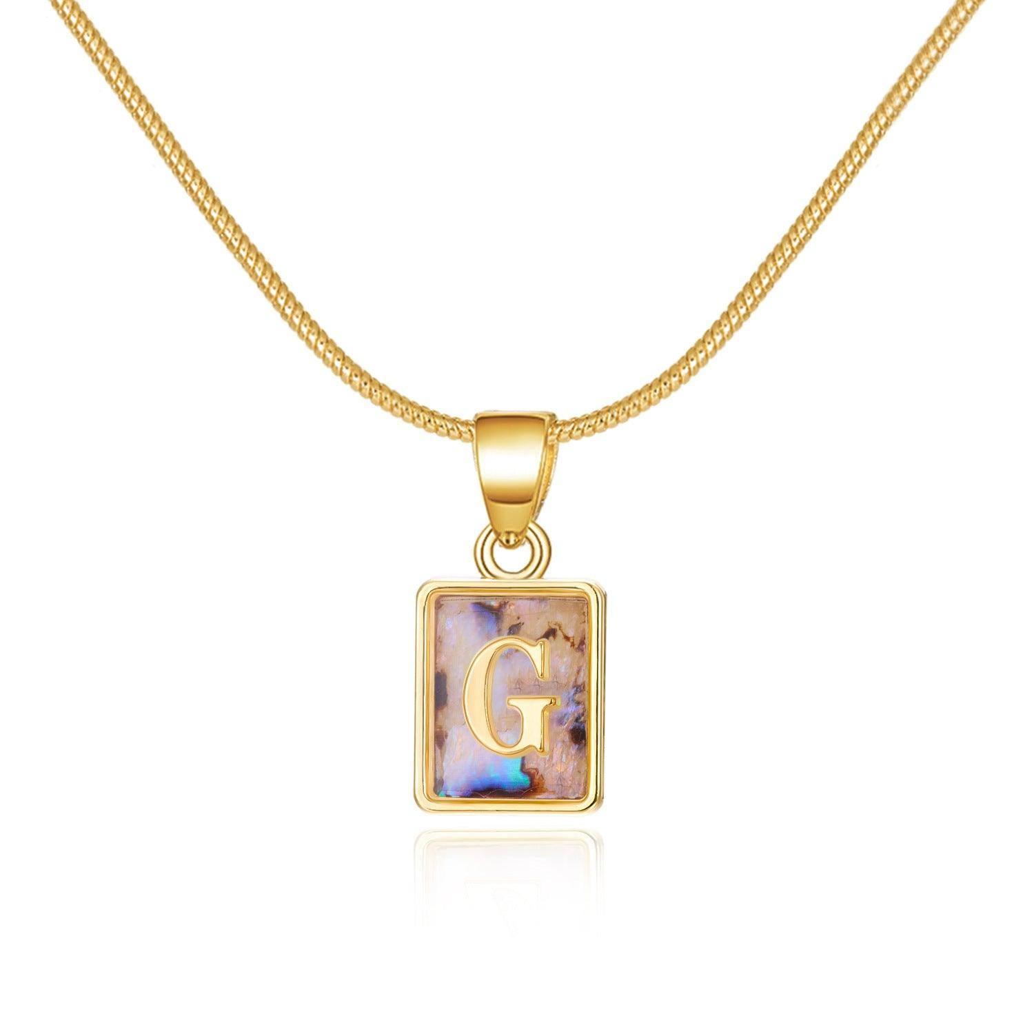 Chic Alphabet Initial Pendants: Elegant Jewelry Gifts-G-16