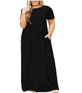 Chic Floral Maxi Dress for Summer Elegance-solid black-9