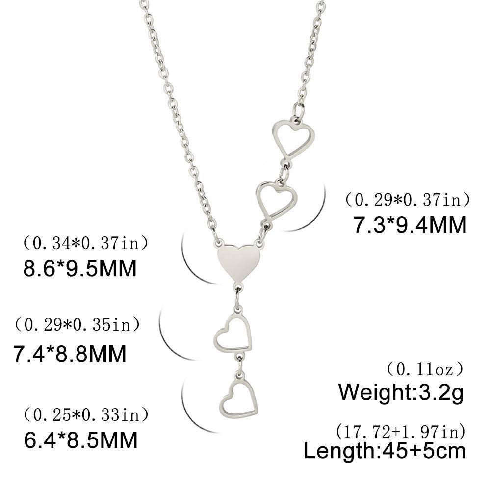 Chic Heart Chain Necklaces in Silver and Gold-10