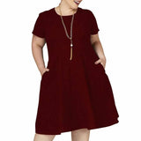 Chic Plus-Size Black Skater Dress Outfit Ideas-5