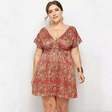 Chic Plus-Size Paisley Summer Dress-1