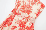 Chic Printed Asymmetric Dress-4