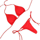 Chic Red Bikini Set: Trendy Swimwear for Stylish Beach Days-7