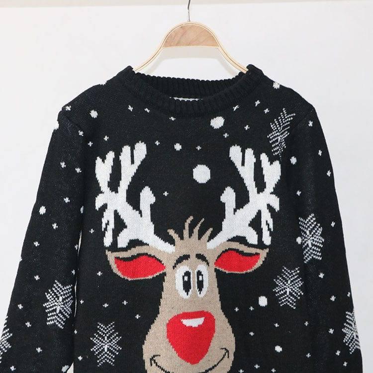 Christmas fawn jacquard sweater-3