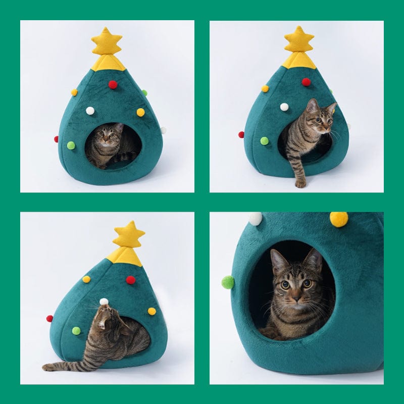 LOVEMI  Christmas Lovemi -  Christmas Tree Pet Bed Winter Warm Pet Nest Cat House Dog pet supplies